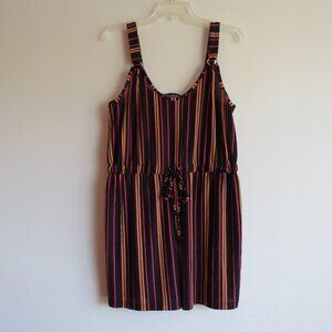 Cotton Candy Sweet Collection Woman’s Striped One piece Romper Shorts Dress XL